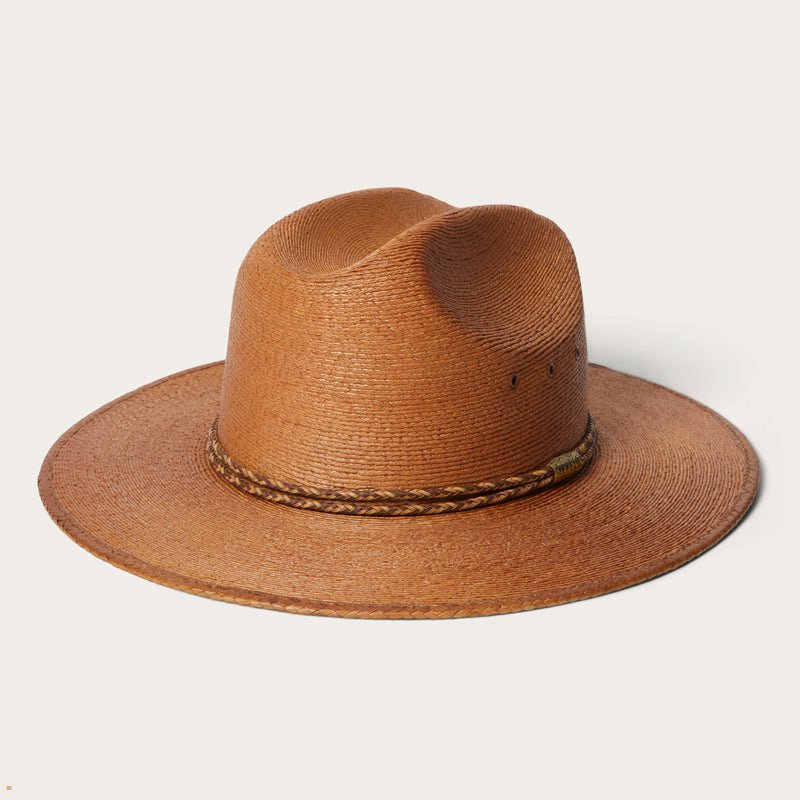 Brown Stetson Amber Run Straw Men's Outdoor Hats | UK 74ZCKPRSA