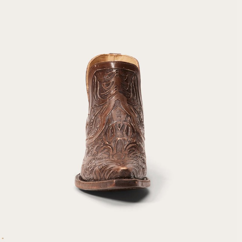 Brown Stetson Aviana Women's Boots | UK 10FVSYGKJ