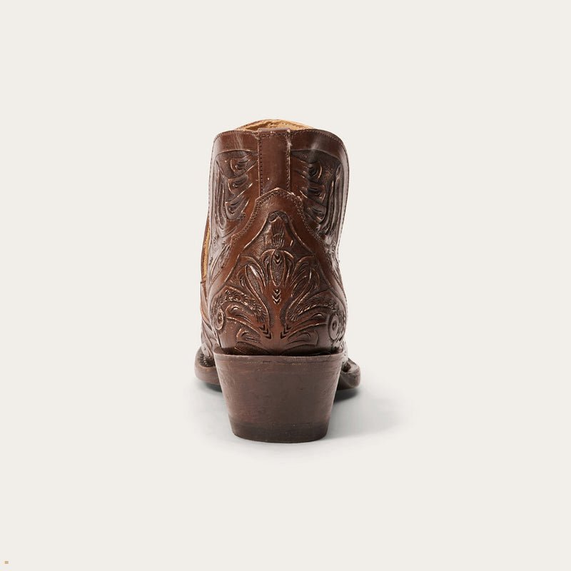 Brown Stetson Aviana Women's Boots | UK 10FVSYGKJ