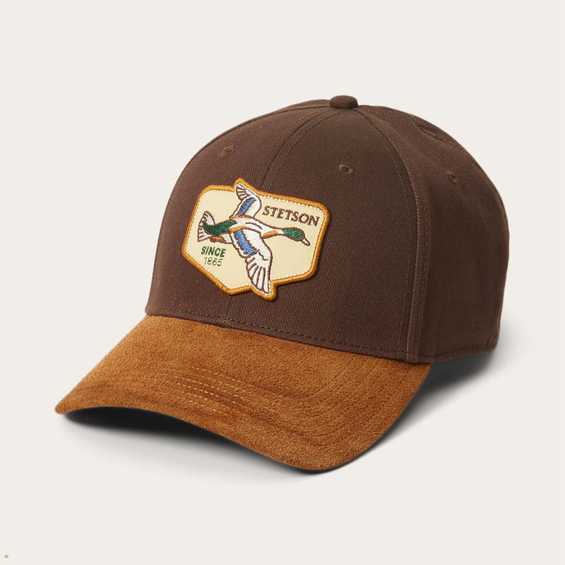 Brown Stetson Baseball Duck Men's Caps | UK 58LVTXDMK