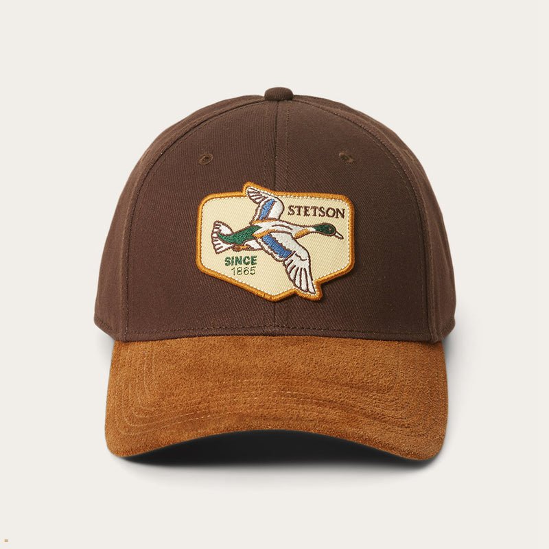 Brown Stetson Baseball Duck Men\'s Caps | UK 58LVTXDMK