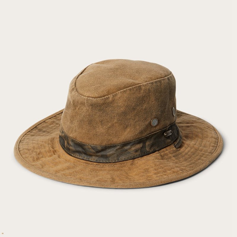 Brown Stetson Bend Men's Outdoor Hats | UK 70UOMSZPV