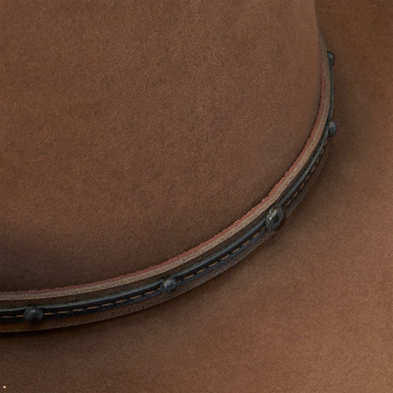 Brown Stetson Boss Of The Plains 6x Men's Cowboy Hats | UK 75MHTIGAY