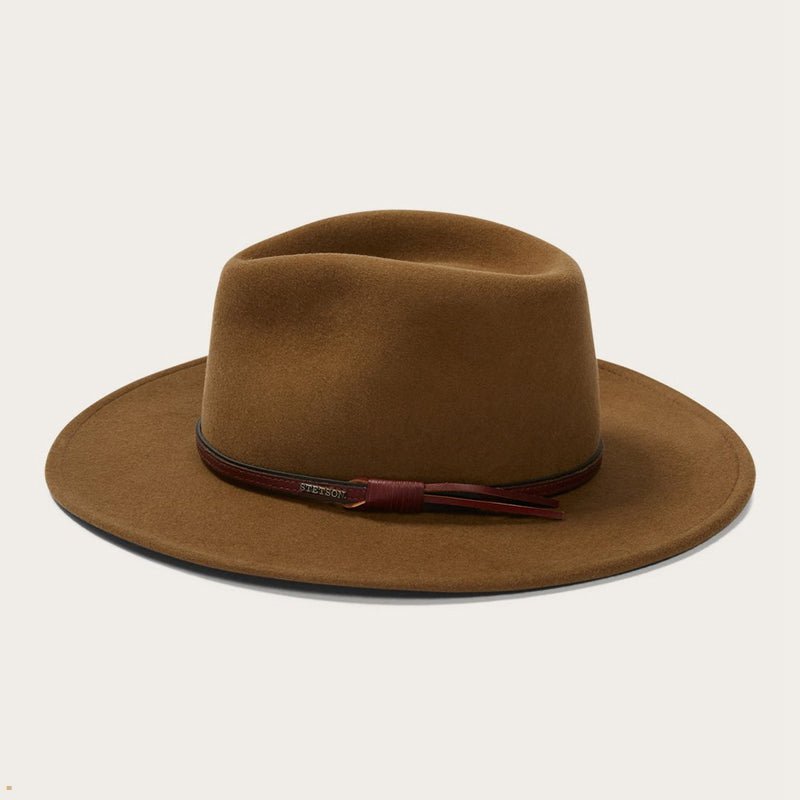 Brown Stetson Bozeman Men's Outdoor Hats | UK 54MSFKGZW