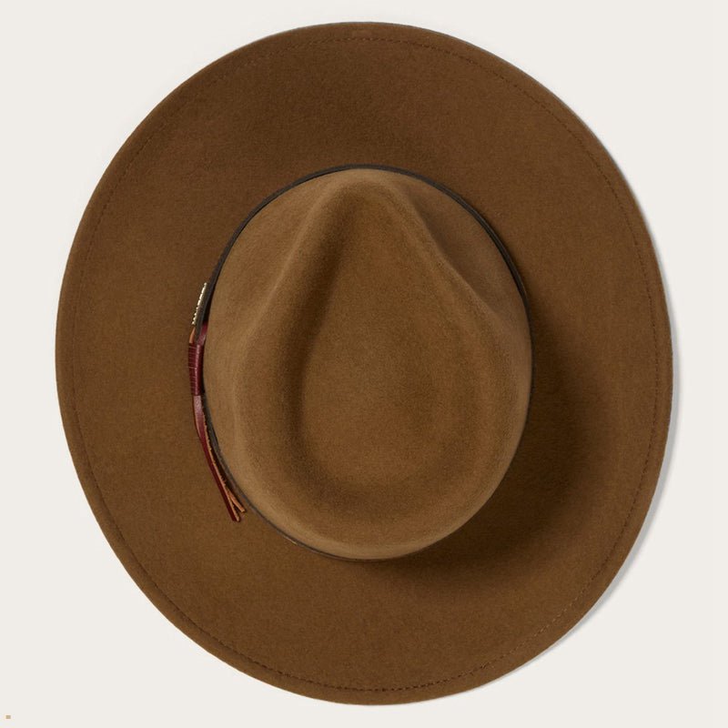 Brown Stetson Bozeman Men's Outdoor Hats | UK 54MSFKGZW