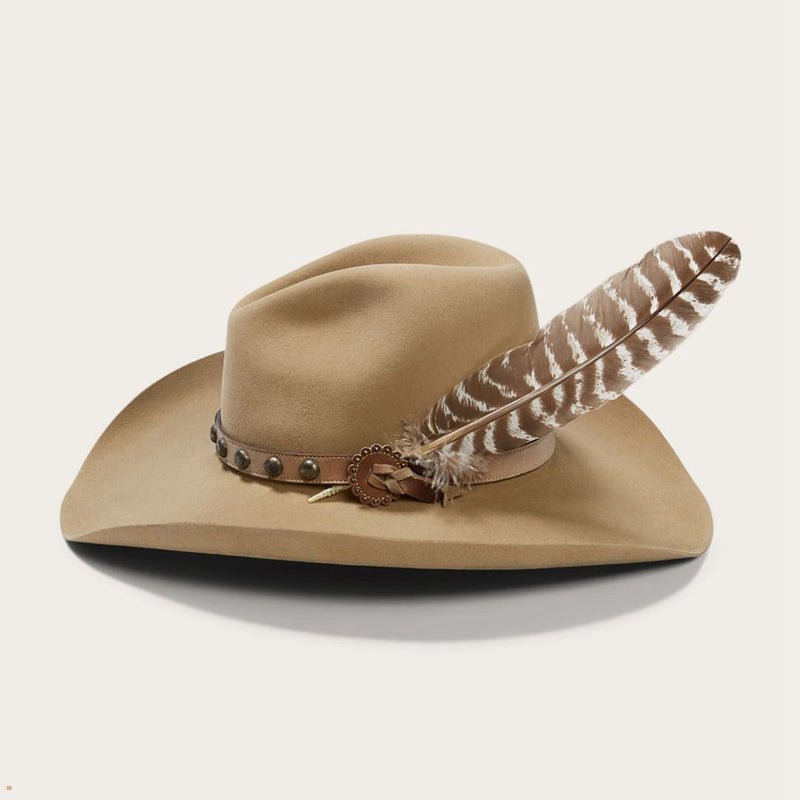 Brown Stetson Broken Bow 4x Men's Cowboy Hats | UK 93CMLGZXQ