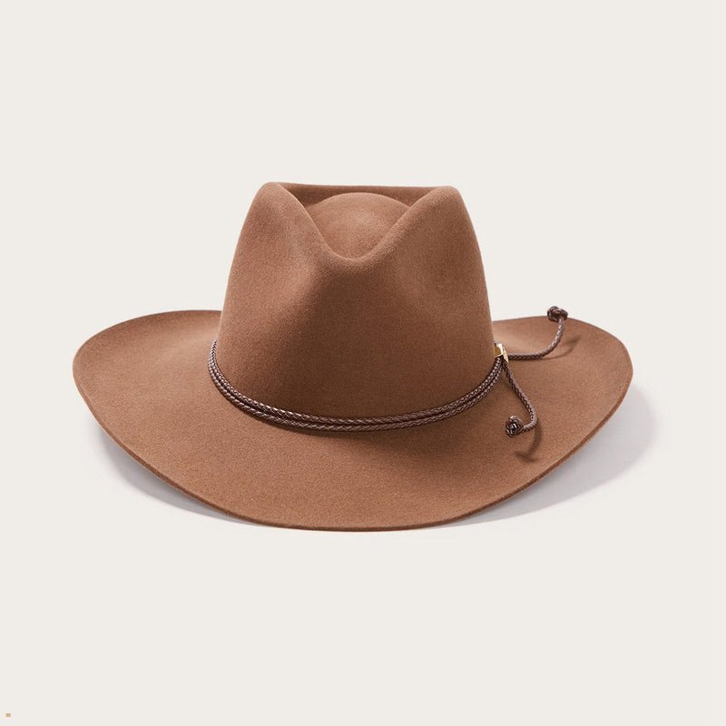 Brown Stetson Carson 6x Cowboy Men\'s Outdoor Hats | UK 34DFWSCIB