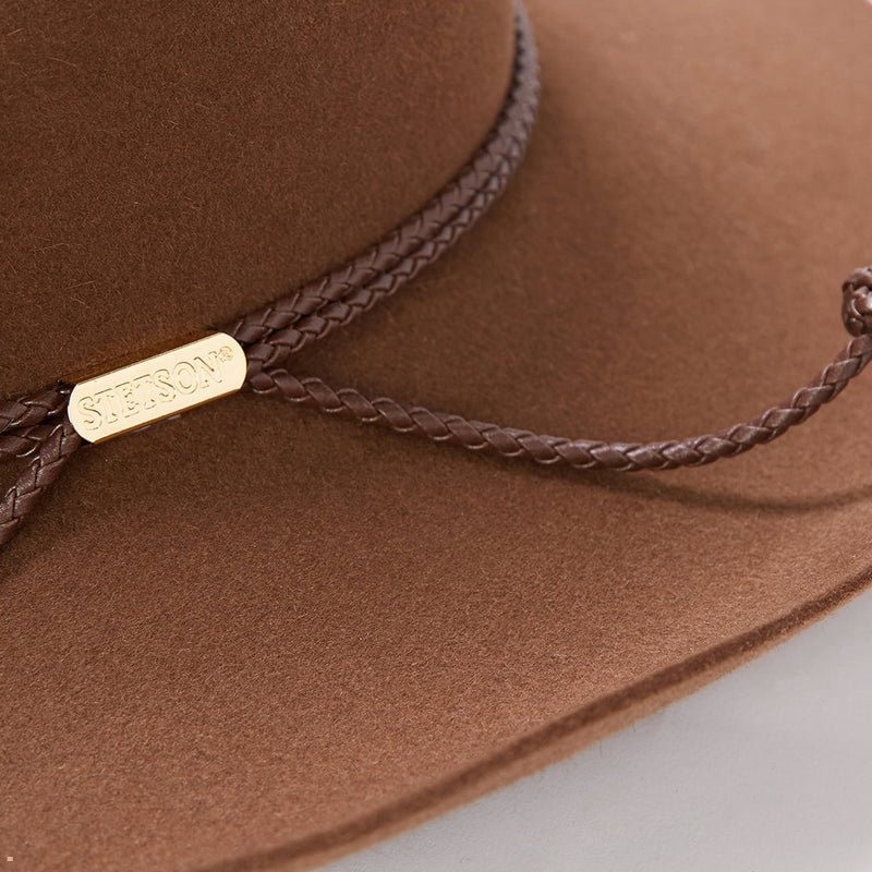 Brown Stetson Carson 6x Men's Cowboy Hats | UK 32HNSAFDL