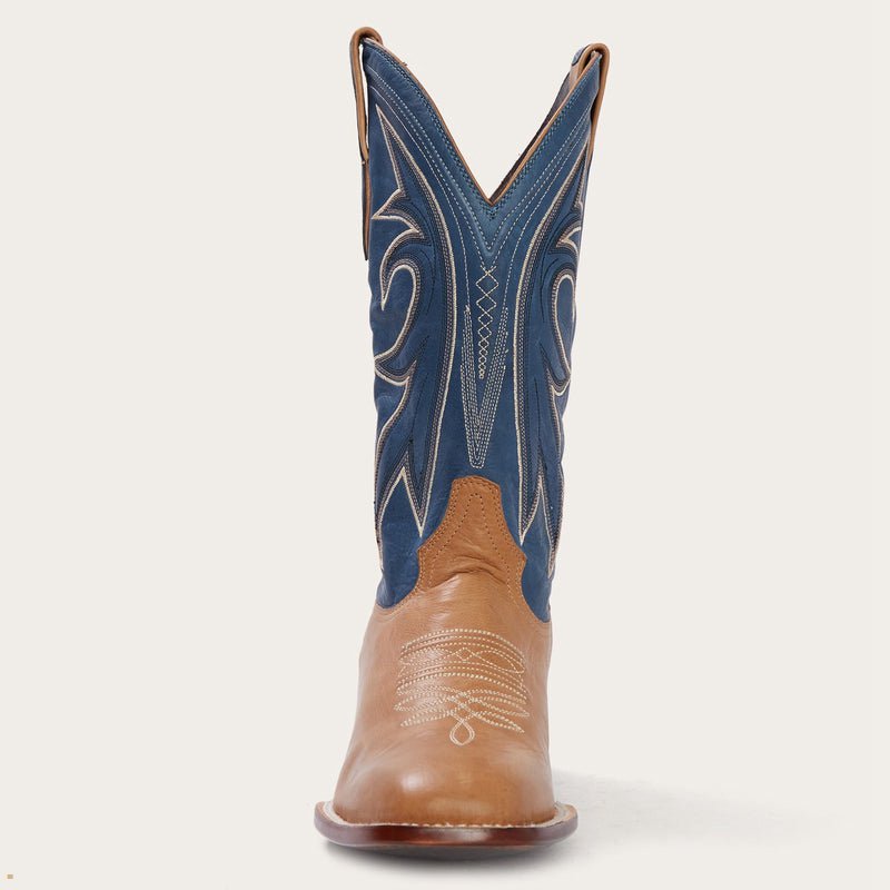 Brown Stetson Casper Matte Men's Cowboy Boots | UK 21KPUSLTN