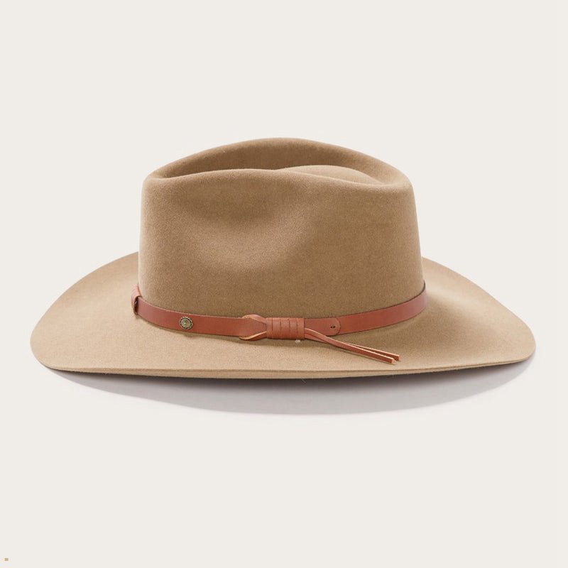 Brown Stetson Catera 5x Gun Club Men's Outdoor Hats | UK 70IFRSXQY