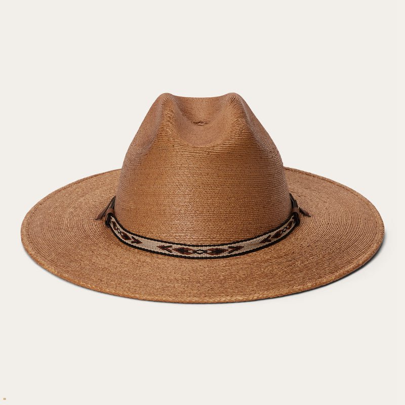 Brown Stetson Clearwater Straw Men\'s Outdoor Hats | UK 20LQJNVMD