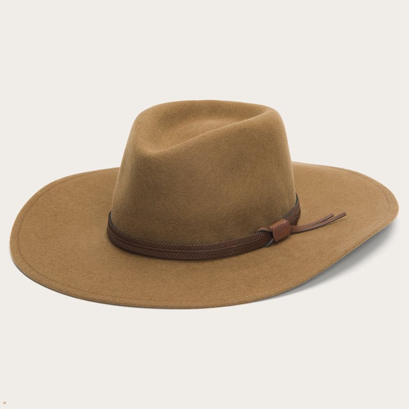 Brown Stetson Coloma Men's Outdoor Hats | UK 74LRNKZJX