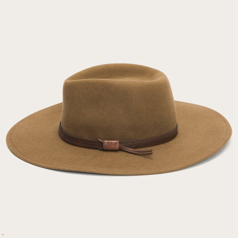 Brown Stetson Coloma Men's Outdoor Hats | UK 74LRNKZJX