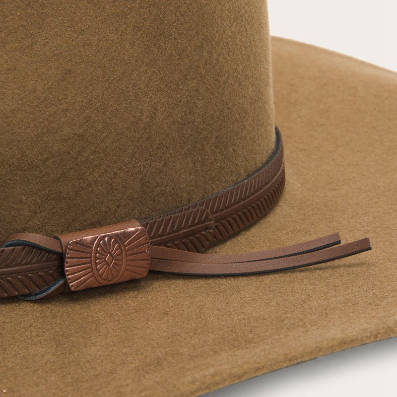 Brown Stetson Coloma Men's Outdoor Hats | UK 74LRNKZJX