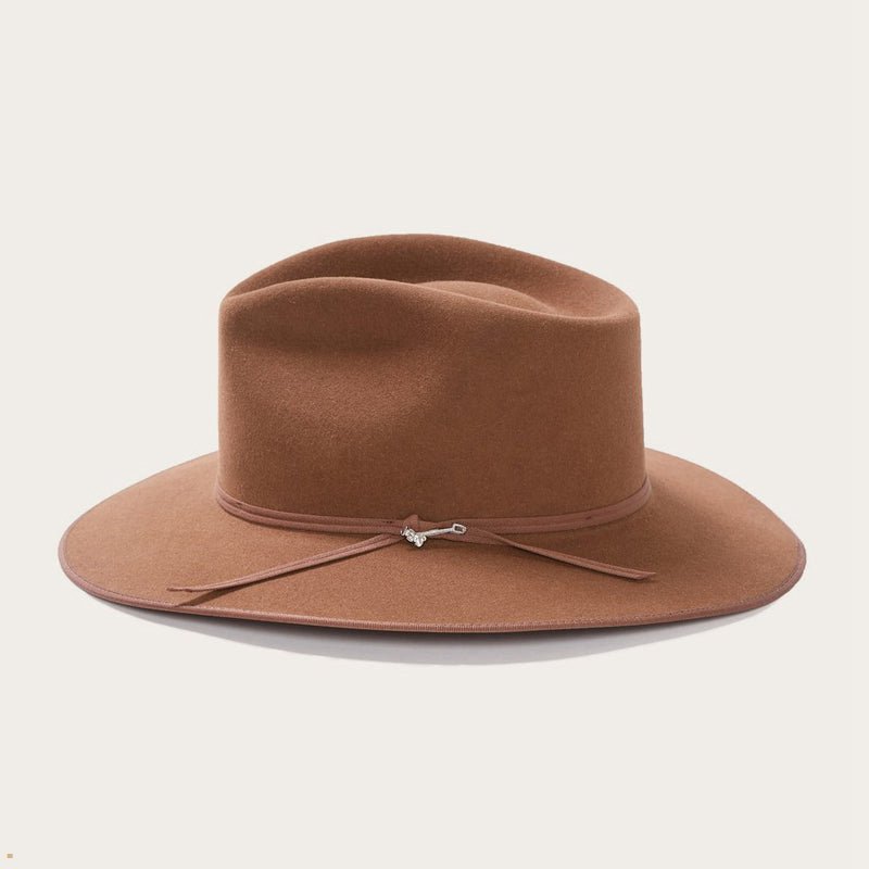 Brown Stetson Dune 5x Gun Club Men's Outdoor Hats | UK 12QZJSBCV