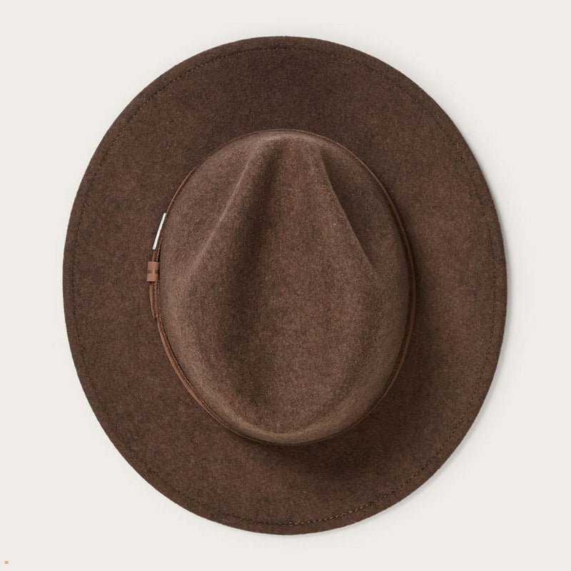 Brown Stetson Explorer Men's Outdoor Hats | UK 93LUHWOBD