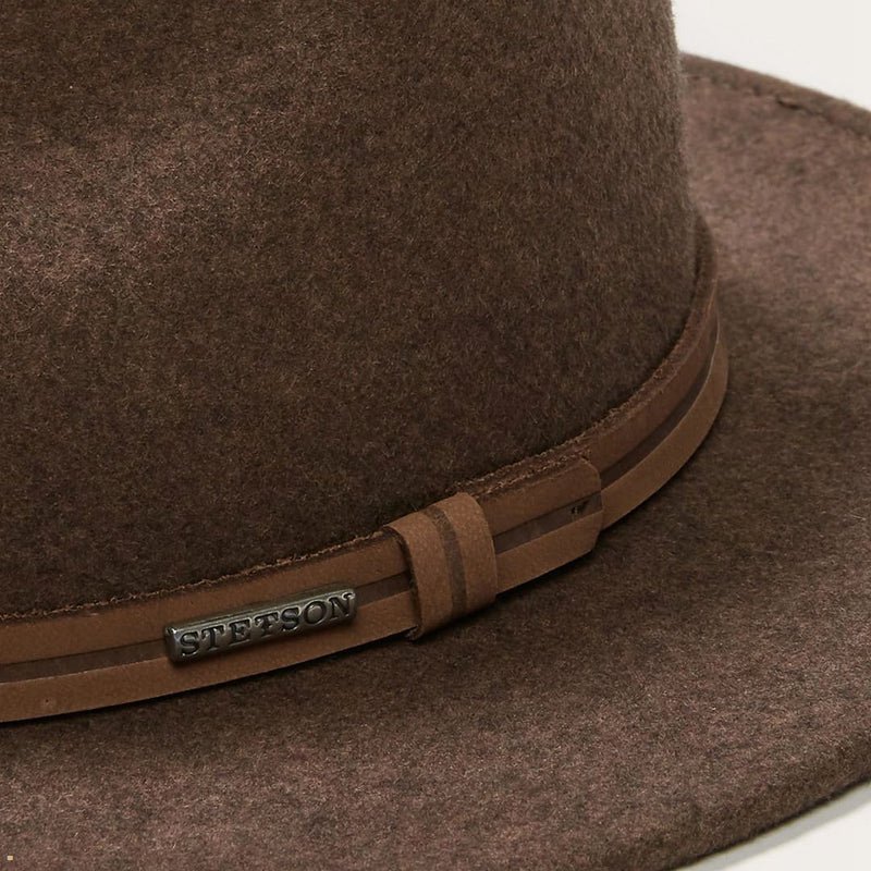 Brown Stetson Explorer Men's Outdoor Hats | UK 93LUHWOBD