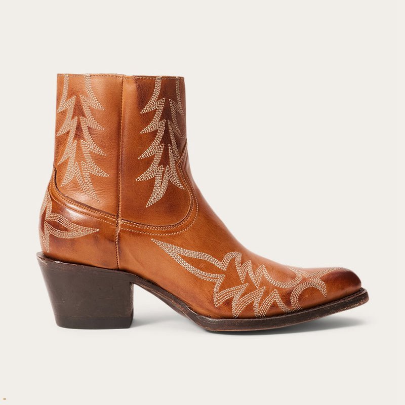 Brown Stetson Gianna Women's Boots | UK 61WIKHNDS