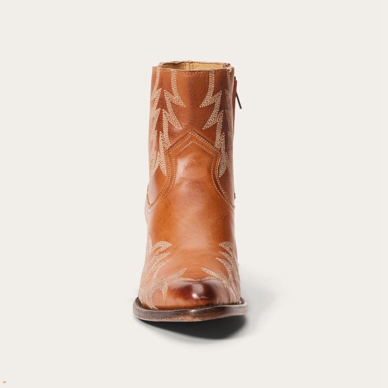 Brown Stetson Gianna Women's Boots | UK 61WIKHNDS