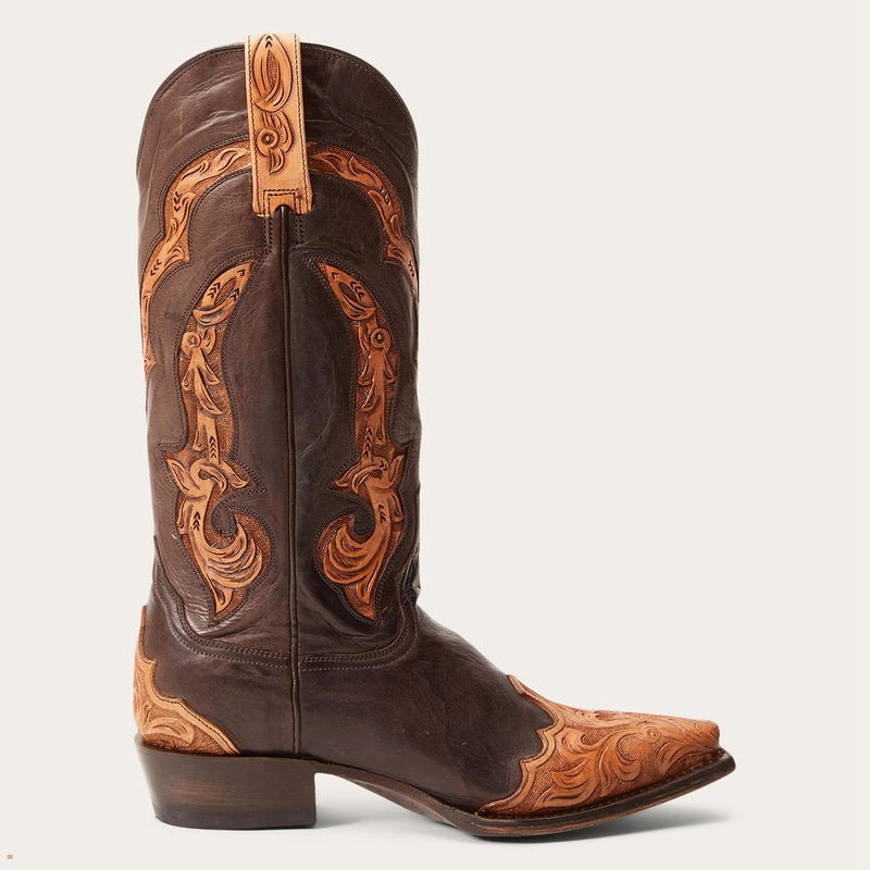 Brown Stetson Hartley Women's Boots | UK 68FYWOVGN