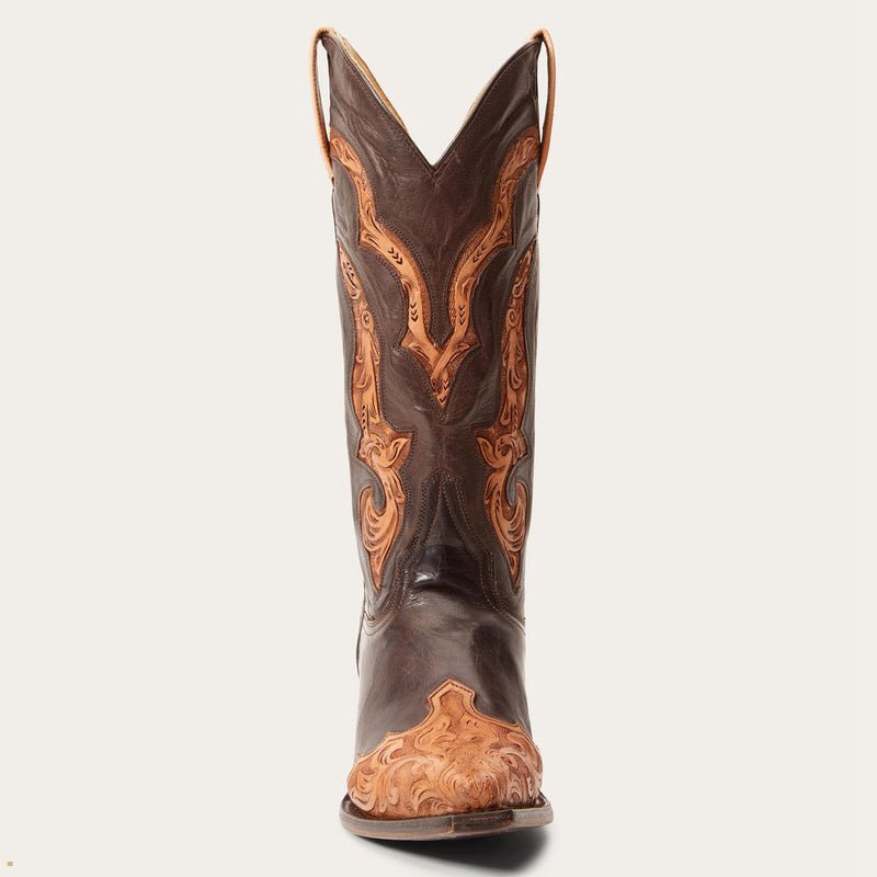 Brown Stetson Hartley Women's Boots | UK 68FYWOVGN