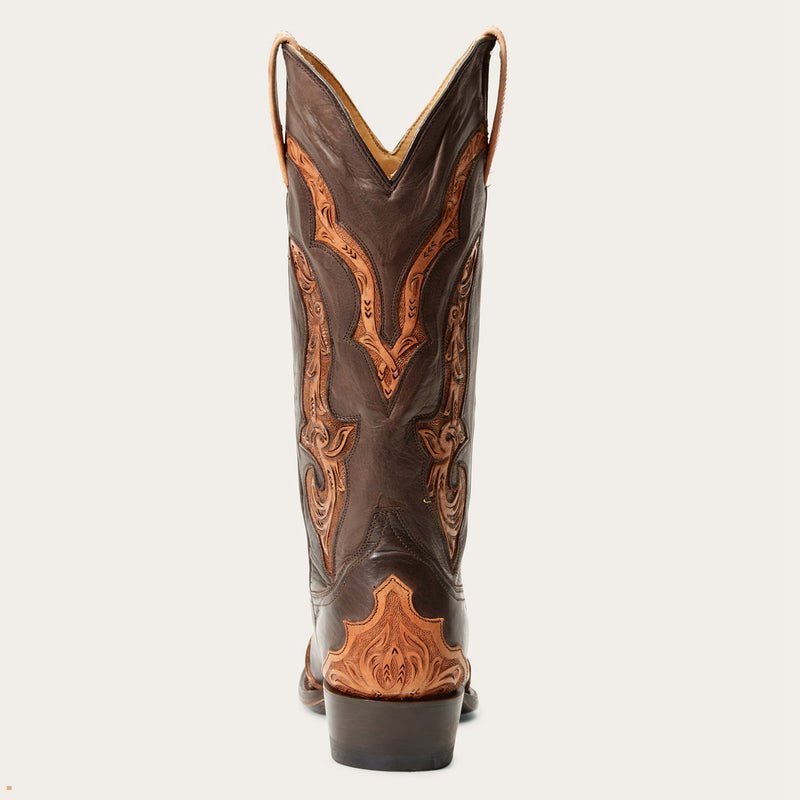 Brown Stetson Hartley Women's Boots | UK 68FYWOVGN