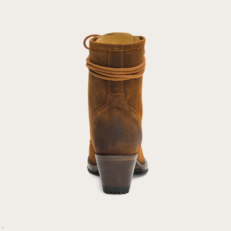 Brown Stetson Hattie Women's Boots | UK 83AEYTSXU