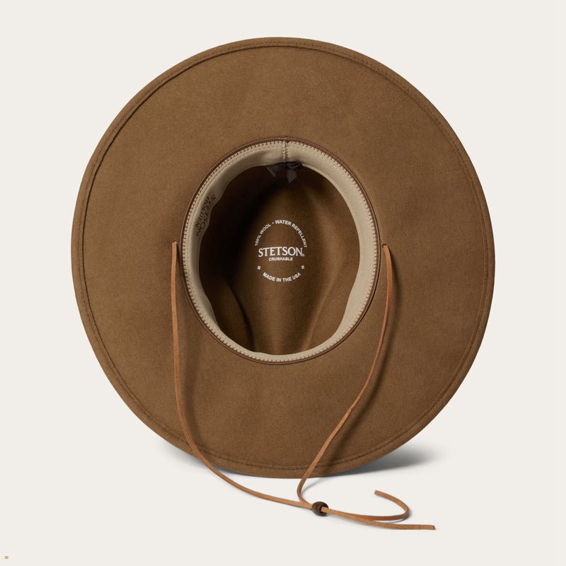 Brown Stetson Holden Men's Outdoor Hats | UK 62SNLIEXQ