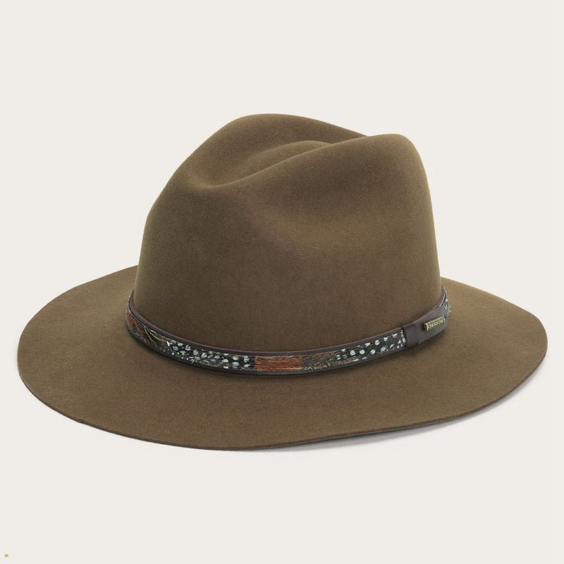 Brown Stetson Jackson Men's Outdoor Hats | UK 94YSKEUFD