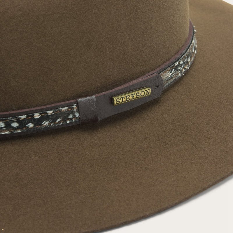 Brown Stetson Jackson Men's Outdoor Hats | UK 94YSKEUFD