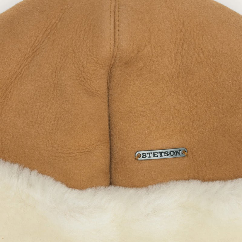 Brown Stetson Lamb Fur Men's Beanie | UK 03VFNXAMQ