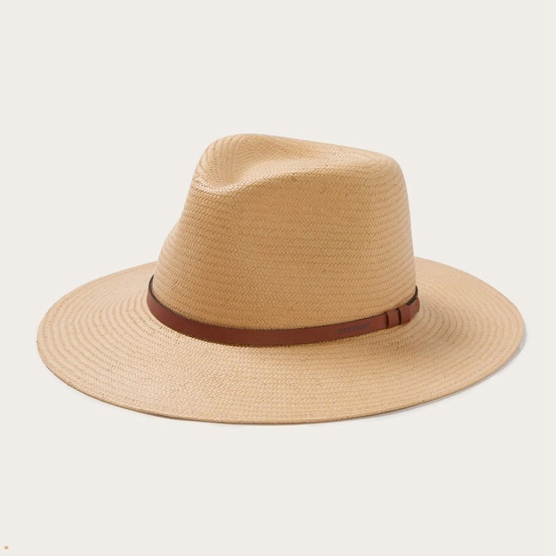 Brown Stetson Limestone Men's Outdoor Hats | UK 81BZMPTDA