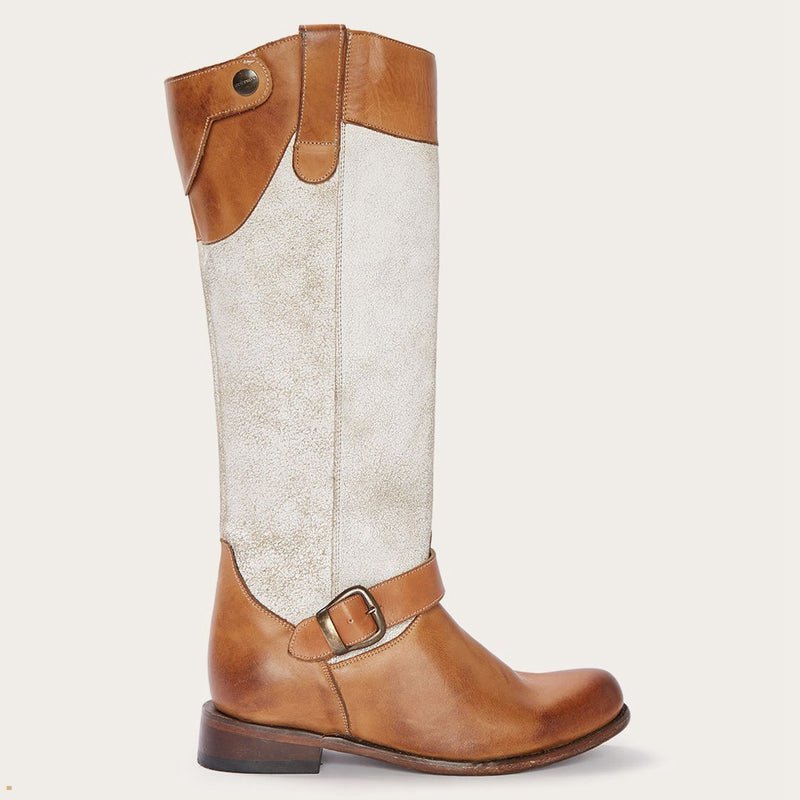 Brown Stetson Mia Distressed Riding Women's Boots | UK 57PMRCLFU