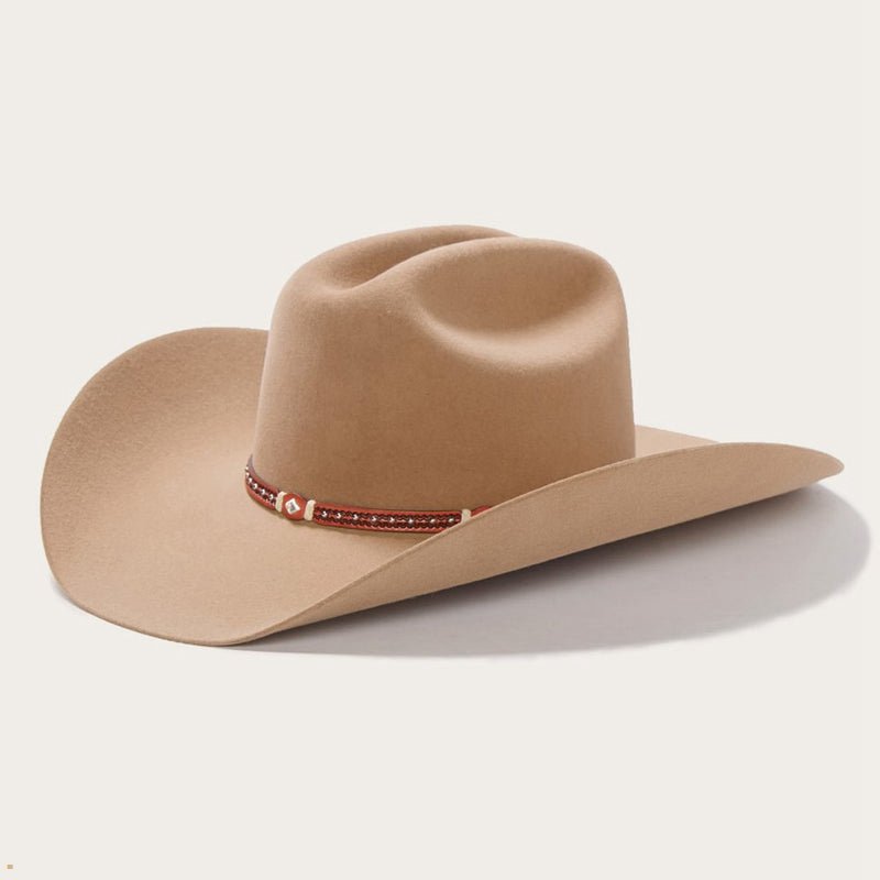 Brown Stetson Monterey 6x Men's Cowboy Hats | UK 74HXYCELZ