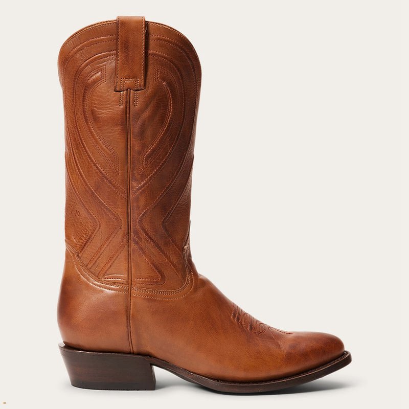 Brown Stetson Mossman Men's Boots | UK 25DPMBKEJ