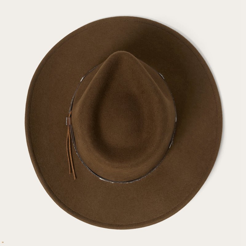 Brown Stetson Mountain Sky Crushable Men's Outdoor Hats | UK 79DKLJQZH