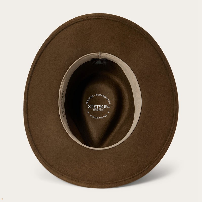 Brown Stetson Mountain Sky Crushable Men's Outdoor Hats | UK 79DKLJQZH