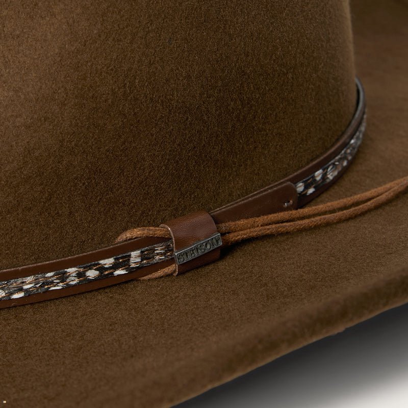 Brown Stetson Mountain Sky Crushable Men's Outdoor Hats | UK 79DKLJQZH