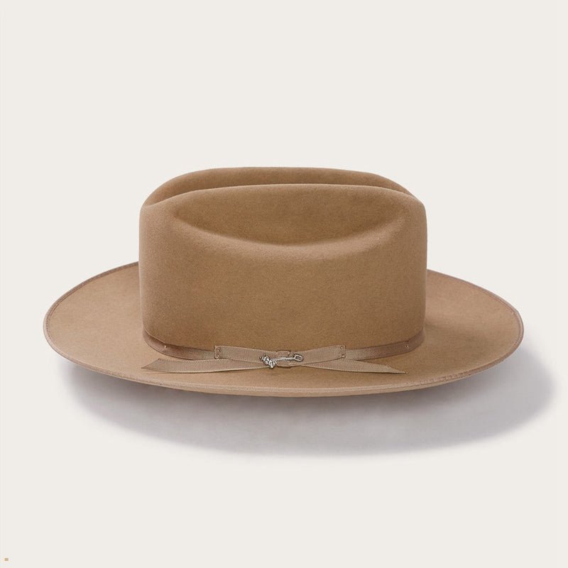 Brown Stetson Open Road 6x Cowboy Men's Fedoras | UK 31JFVRZOX