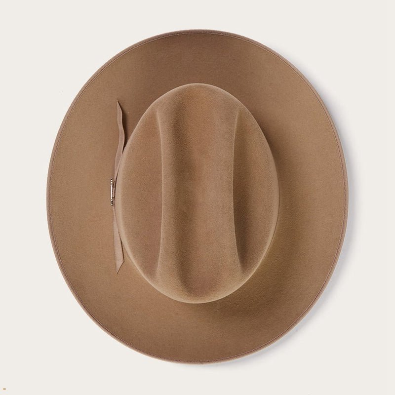 Brown Stetson Open Road 6x Cowboy Men's Fedoras | UK 31JFVRZOX