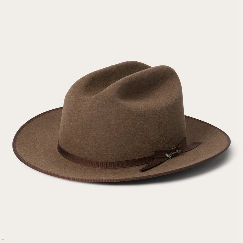 Brown Stetson Open Road 6x Cowboy Men's Fedoras | UK 73OIDKHFY