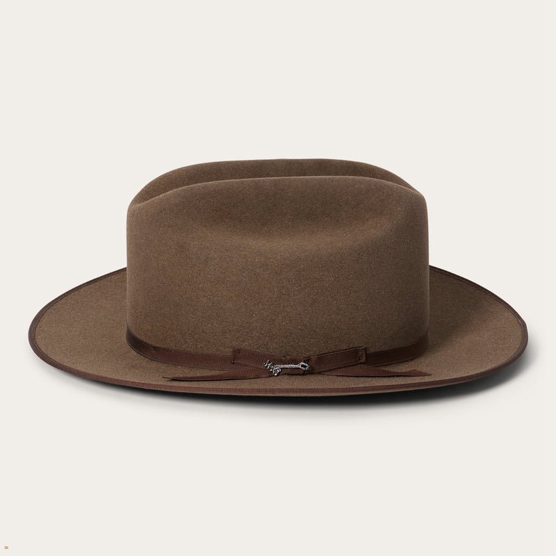 Brown Stetson Open Road 6x Cowboy Men's Fedoras | UK 73OIDKHFY