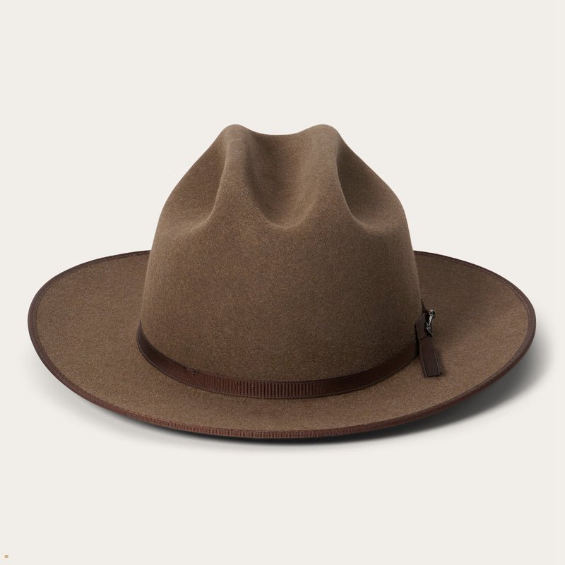 Brown Stetson Open Road 6x Cowboy Men\'s Fedoras | UK 73OIDKHFY