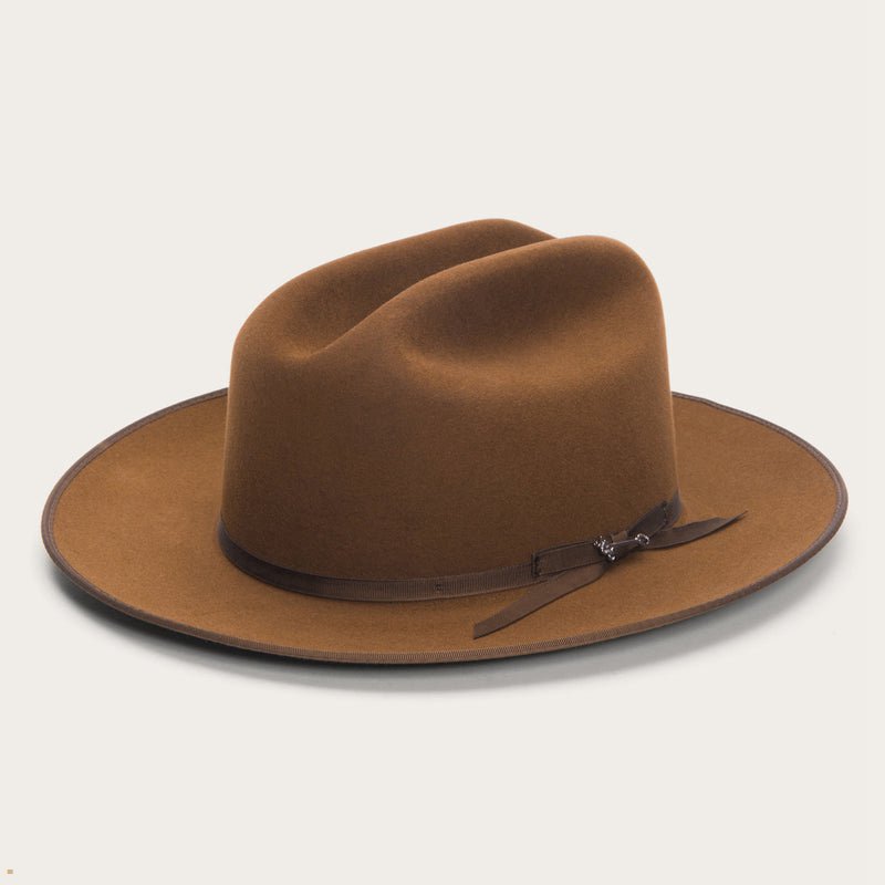 Brown Stetson Open Road Royal Deluxe Men's Western Hats | UK 50GNXJYWT