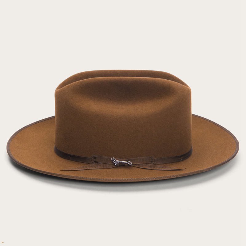 Brown Stetson Open Road Royal Deluxe Men's Western Hats | UK 50GNXJYWT