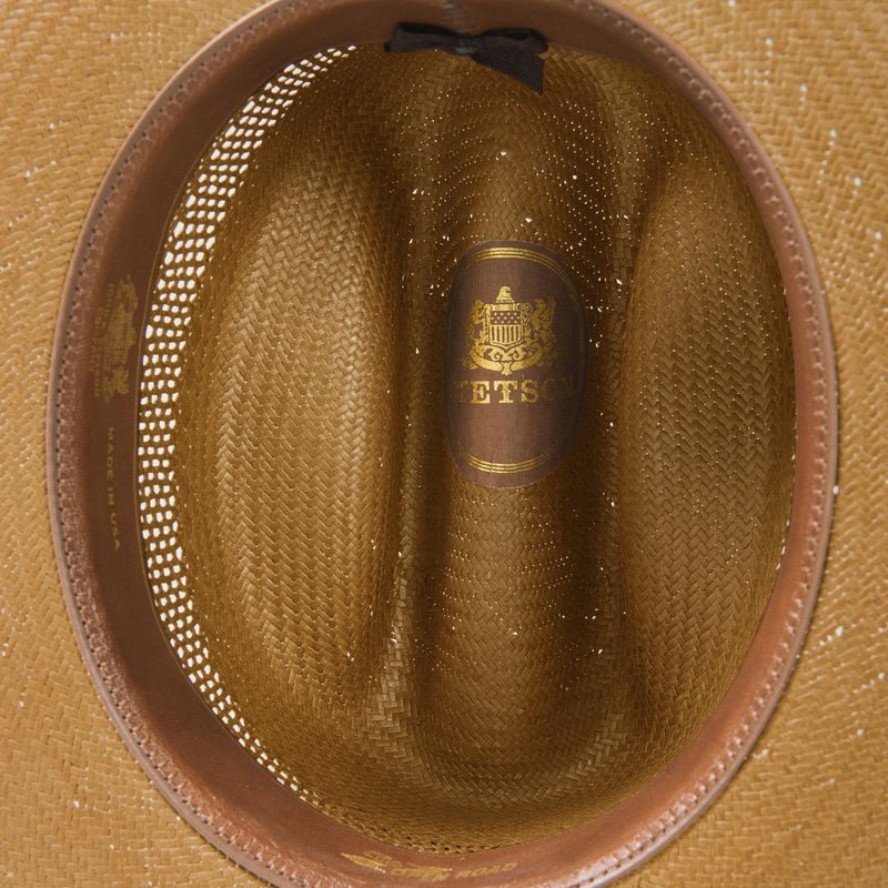 Brown Stetson Open Road Vented Straw Cowboy Women's Fedoras | UK 58YVANPRZ