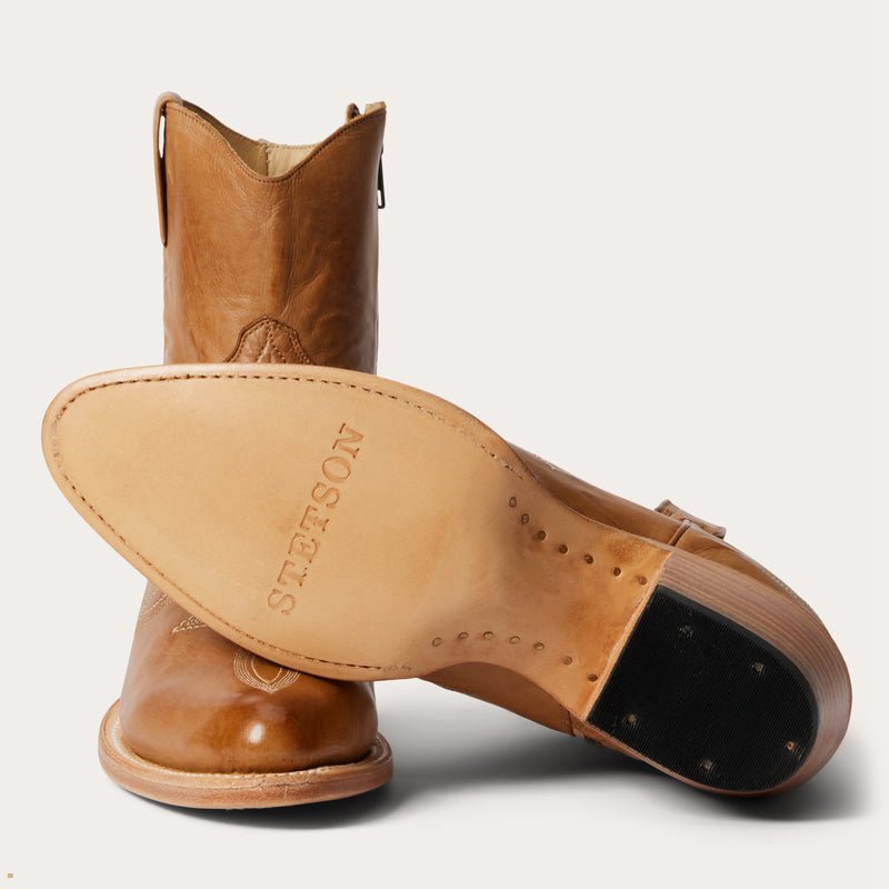 Brown Stetson Piper Women's Boots | UK 75OVWBUGD