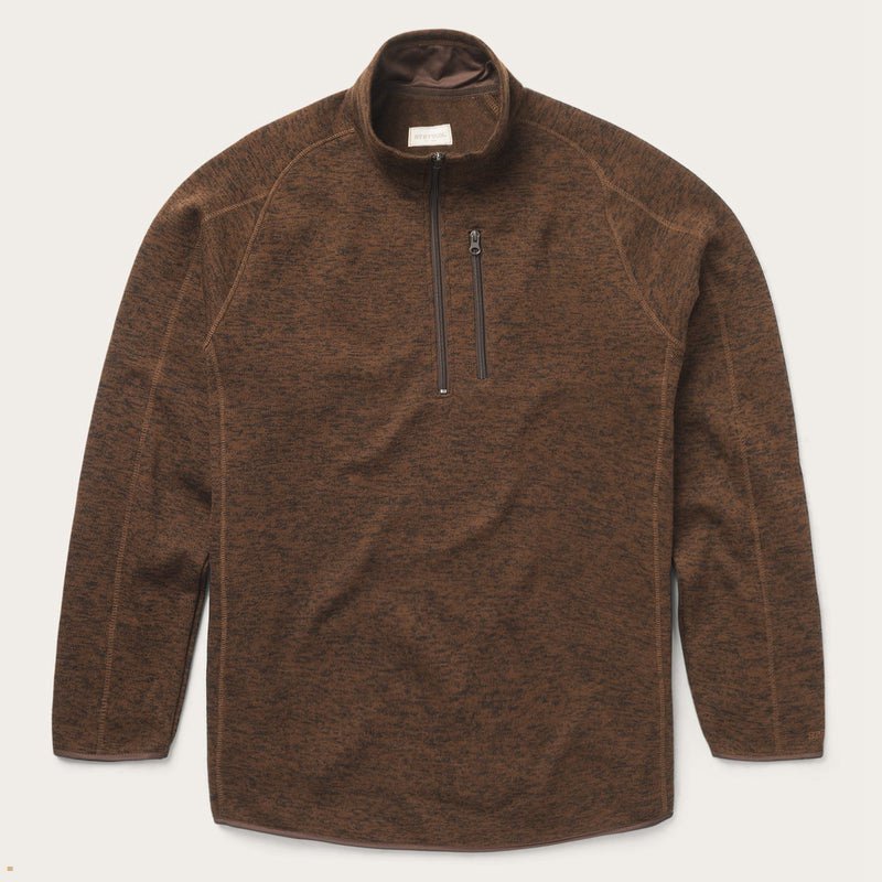 Brown Stetson Pullover Knit Men\'s Sweater | UK 12FJIQBKZ