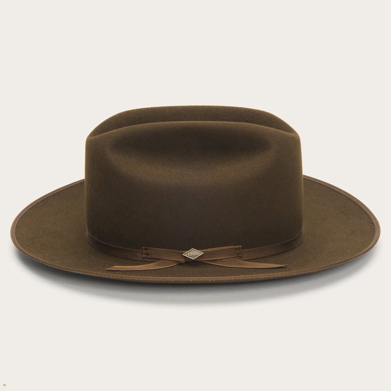 Brown Stetson Pure Open Road Men's Fedoras | UK 18ZVJQASU