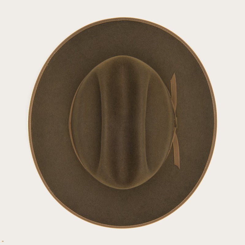 Brown Stetson Pure Open Road Men's Fedoras | UK 18ZVJQASU